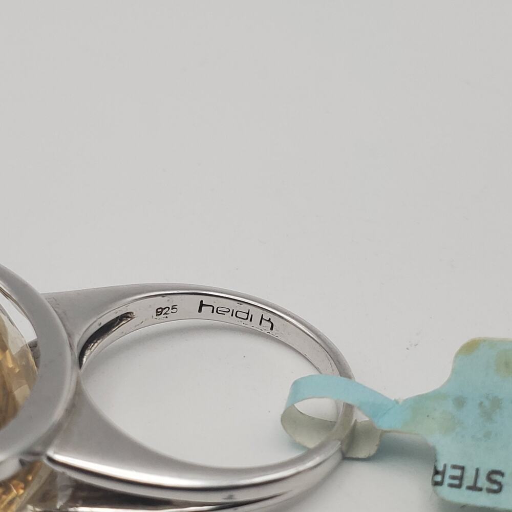 Heidi K Diva Collection Sterling Silver Smoky Quartz Band Ring Size 7 MSRP $499 - Picture 10 of 12